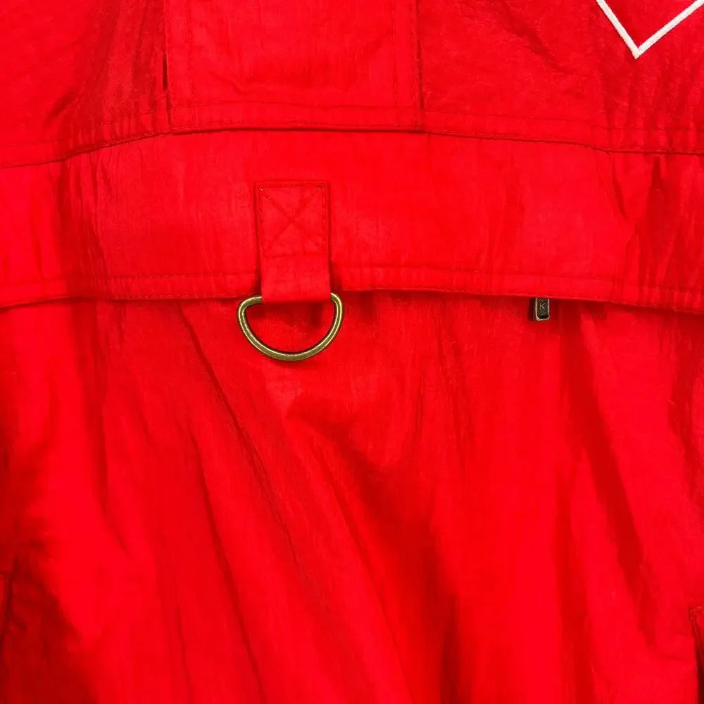 Vintage 80s Descente Red Pullover Windbreaker Jacket Mens Size 1 Medium